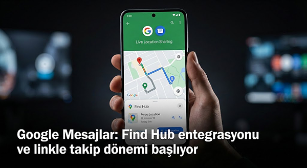 Google Mesajlar gerçek zamanlı konum paylaşımı geliyor Find Hub entegrasyonu ve linkle takip dönemi
