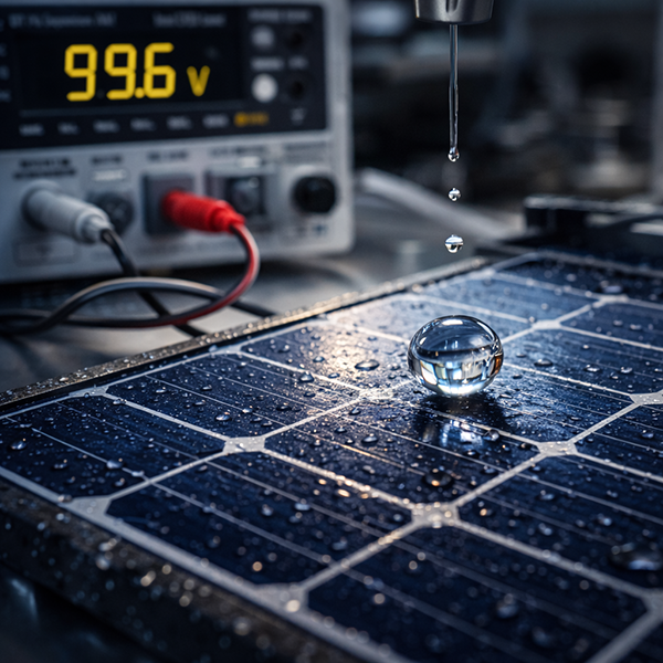 Yağmurdan Elektrik Üreten Hibrit Güneş Paneli