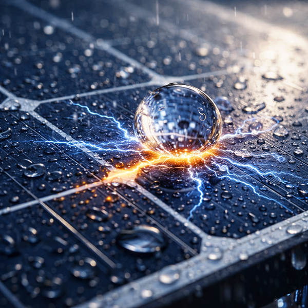 Yağmurdan Elektrik Üreten Hibrit Güneş Paneli