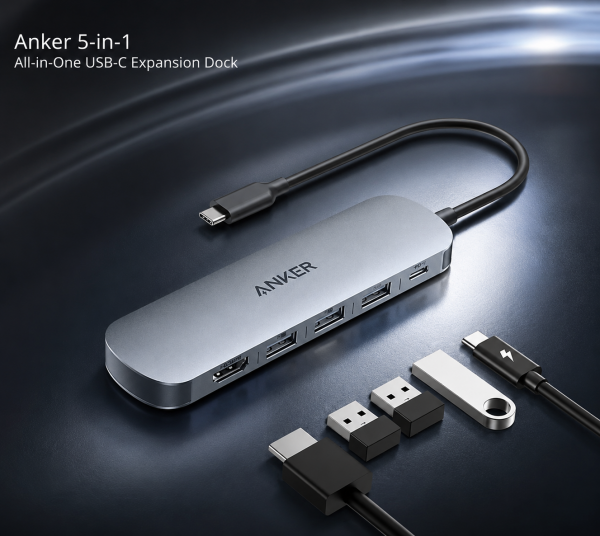 Anker 5-in-1 All-in-One USB-C Expansion Dock Anker 5-in-1 All-in-One USB-C Expansion Dock