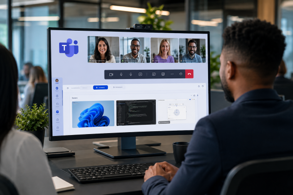Microsoft Teams toplantı arayüzü Microsoft Teams toplantı arayüzü